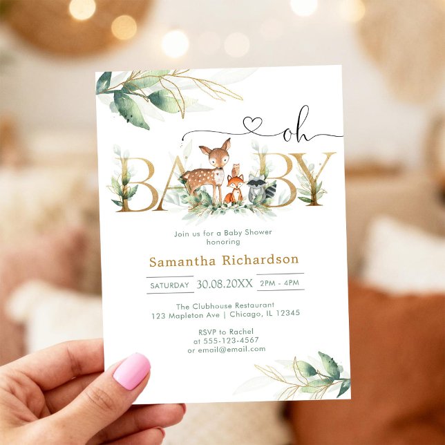 Convites Oh Boy Baby Shower Invitation (Criador carregado)