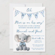 Oh Boy Baby Shower Invitation with Book Request
