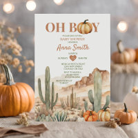 Oh Boy Cactus Desert Landscape Pumpkin Chá de fral