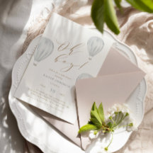 Oh Boy - Chá de fraldas Menino Balão de Ar Quente