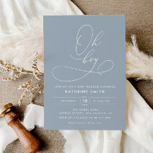 Oh Boy Dusty chá de fraldas Azul