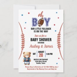Convites Oh Boy Football Theme Baby Shower