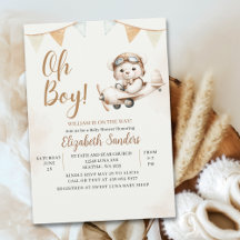Oh Boy,  Teddy Bear Baby shower boy