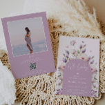 Convites Oh Chá de fraldas de Jardim de Borboleta Bebê<br><div class="desc">Querida,  Chá de fraldas de Jardim de Borboleta. Matizes de pastel de flores roxas e cor-de-rosa com sotaques de borboletas.</div>