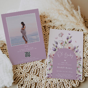 Convites Oh Chá de fraldas de Jardim de Borboleta Bebê