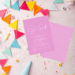 Convites oh chá de fraldas guião brilhante rosa elegante<br><div class="desc">oh,  chá de fraldas de design moderno cerise brilhante cor-de-rosa,  convite de festas elegante.</div>
