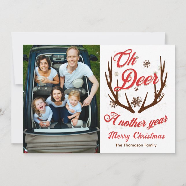Convites Oh Deer a Noutro Ano de Natal (Frente)