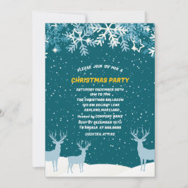 Convites Oh Deer Woodland Animal Festa de Natal