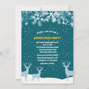 Convites Oh Deer Woodland Animal Festa de Natal