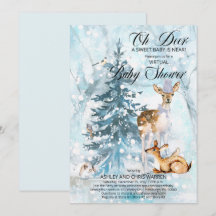 Oh Deer Woodland Animal Virtual Boy Chá de fraldas