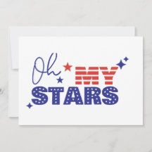 Convites Oh, estrelas e listras. Independência