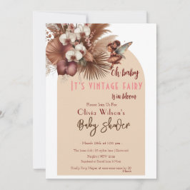 Convites Oh, fada de vintage boho está florescendo