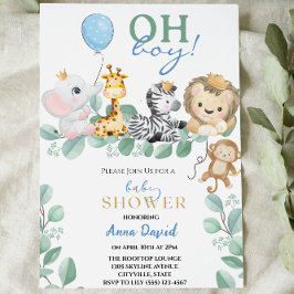 Convites oh garoto safari selva chá de fraldas