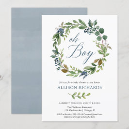 Convites Oh garoto verde deixa poeirento marinho azul flora