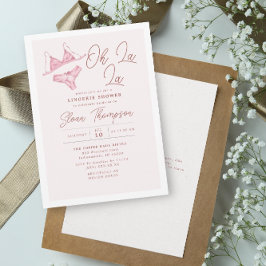 Convites Oh La La Blush Lingerie Blush Chá de panela