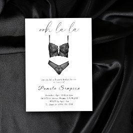 Convites Oh la la Lingerie Noivado Sutiã de Renda