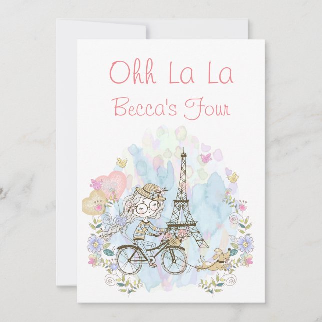 Convites Oh La Parisiense (Frente)