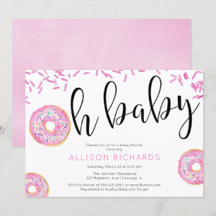 Convites Oh menina Rosquinha chá de fraldas