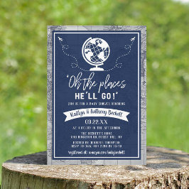 Convites "Oh, Os Lugares Que Ele Vai!" Chá de fraldas de Ma