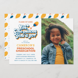 Convites Oh, Os Lugares Que Você Vai! Foto de Graduação Ret