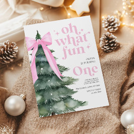 Convites Oh Que Diversão Árvore de Natal 1º Aniversário