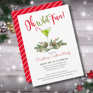 Convites Oh Que Diversão Festa de Natal Coquetel Martini 
