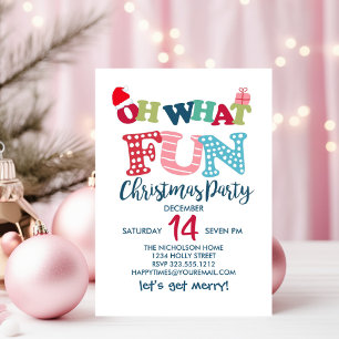 Convites Oh Que Diversão Tipografia Festa de Natal