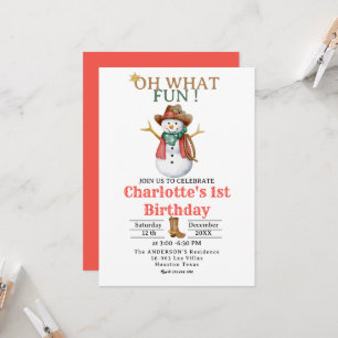 Convites Oh Que Diversão Western Cowboy Natal 1º Aniversári