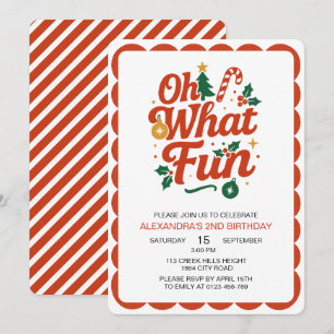 Convites Oh, Que Divertido Aniversário De Natal