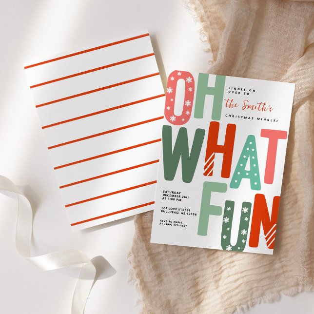 Convites Oh, Que Feriado de Natal Colorido (Criador carregado)