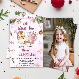 Convites Oh! Que Festa de aniversário de Biscoito de Natal 