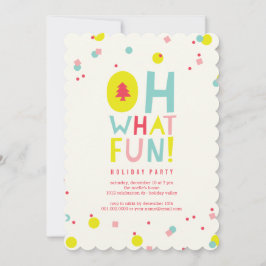 Convites Oh, que festa de Natal de Confetti Colorida Divert