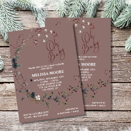 Convites Oh, querida winterberry verde pinecones