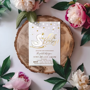 Convites Oh, querido, querido, Chá de fraldas de Swan