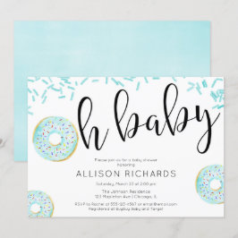 Convites Oh, rapaz Rosquinha chá de fraldas