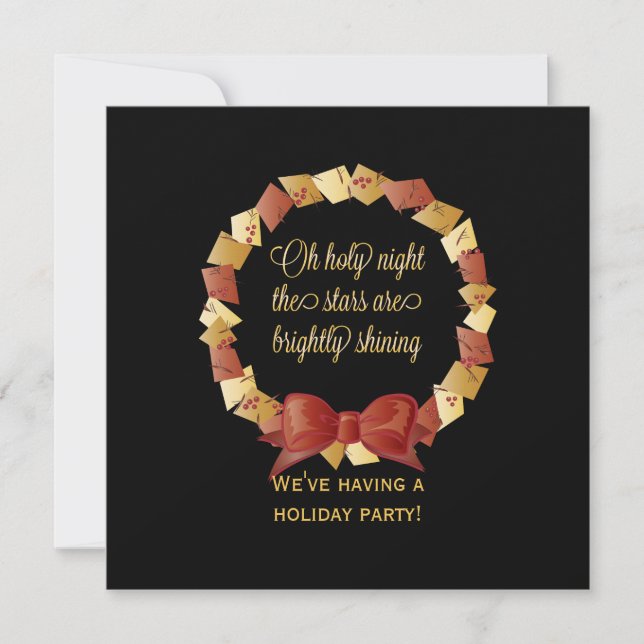 Convites Oh, Santa Noite, Lyrics Design (Frente)