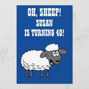 Convites Oh Sheep Alguém Está Virando 40 aniversário de 40 