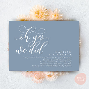 Convites Oh Sim, Nós Fizemos, Jantar e Festa de Casamento M