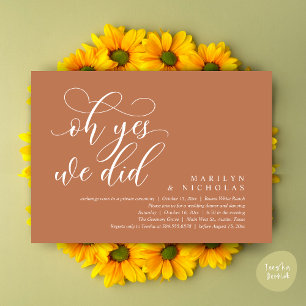 Convites Oh Sim, Nós Fizemos, Jantar e Festa de Casamento M