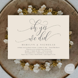 Convites Oh Sim, Nós Fizemos, Jantar e Festa de Casamento M