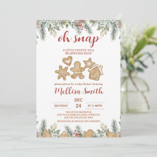 Convites Oh Snap Bolo de Natal Bebê Shower