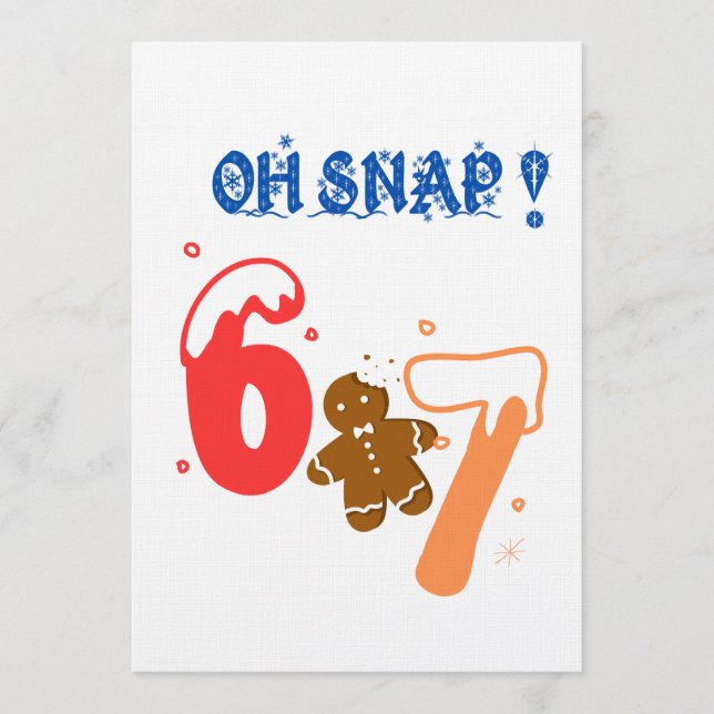 Convites Oh Snap Gingerbread 67 (Frente)