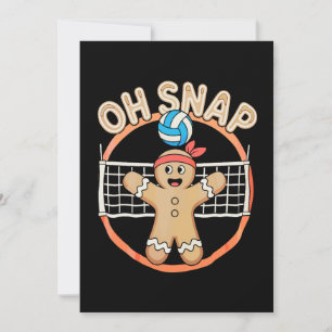 Convites Oh Snap Homem de Pão de Gengibre Natal Volei Xmas