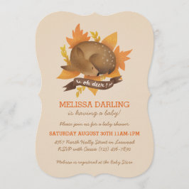 Convites "Oh veado!" Chá de fraldas de Queda de Woodland