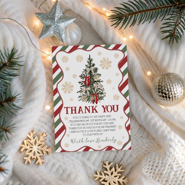 Convites Oh What Fun Birthday Thank You Card (Criador carregado)