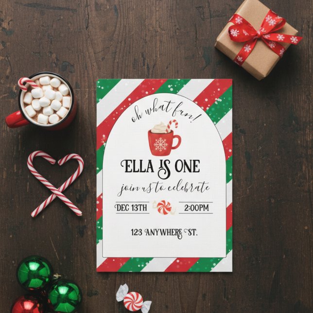 Convites oh what fun! first birthday invitation (Criador carregado)