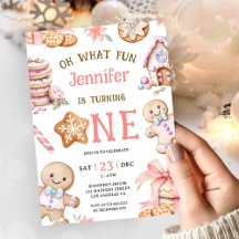 Oh What Fun | Gingerbread 1st Birthday Girl