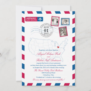 Convites Ohio Airmail CASAMENTO