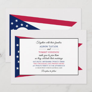 Convites Ohioan Flag, Flag of Ohio Wedding