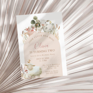 Convites Oink Cluck Baa Moo Barnyard Birthday